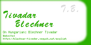 tivadar blechner business card